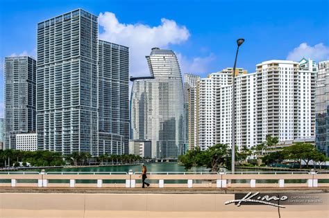 Brickell Skyline Splendor from Brickell Key Bridge Miami | HDR ...