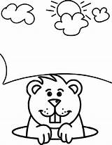 Groundhog Coloring Pages Sketch Page sketch template