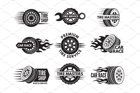 Race logos with pictures of different cars wheels | Wheel logo, Car wheel, Car logos