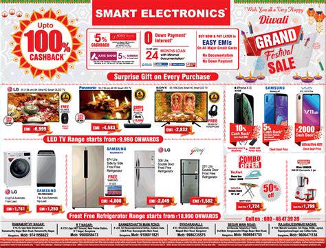 Smart Electronics Diwali Grand Festival Sale Ad - Advert Gallery