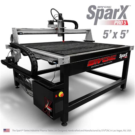 STV CNC SparX PRO 5x5 Plasma Table - Fully welded and assembled