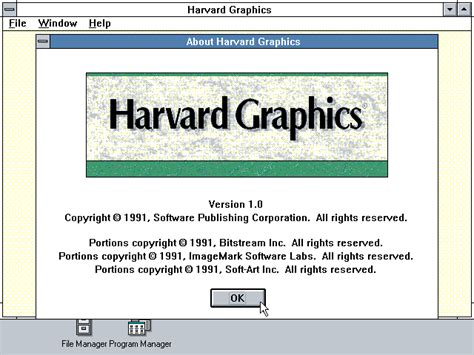 Harvard Graphics 1.0 for Windows - About