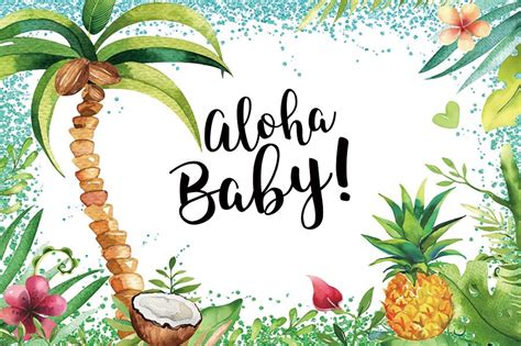 Aloha Baby Photography Backdrop Tropical Plants Flowers - Etsy