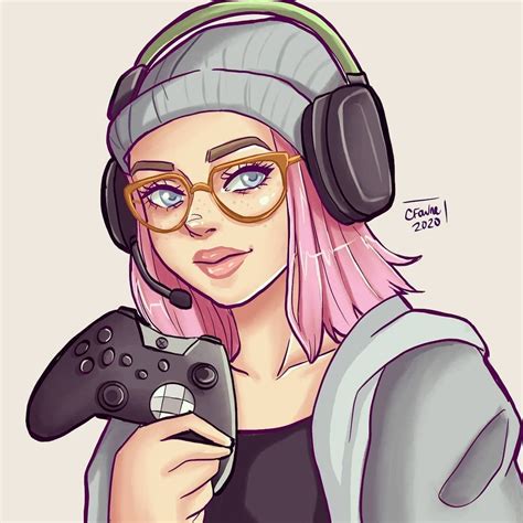 Chelsea Favre ha compartido una foto en Instagram: "A fun little gamer girl commission I did for ...