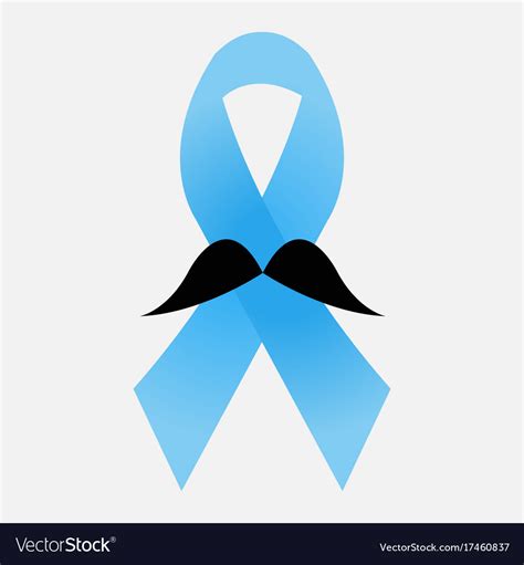 Prostate cancer blue ribbon Royalty Free Vector Image