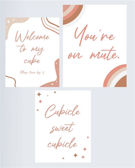 Funny Office Signs PRINTABLE Cubicle Decor Quotes About Life Work From ...