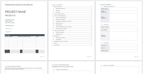 Free Project Scope Templates | Smartsheet