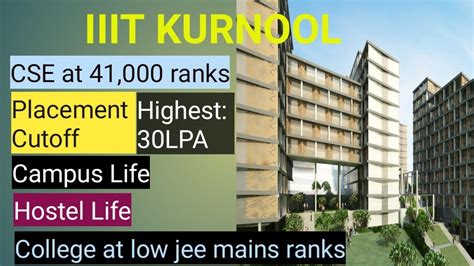 IIIT Kurnool Review| Placement| Cutoff| Hostel Life| Campus| IIITDM ...