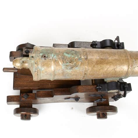 Original 18th Century 9-Pounder Demi Culverin Bronze Cannon with Oak N – International Military ...