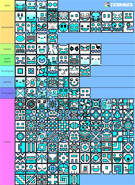 geometry dash cube icons Tier List (Community Rankings) - TierMaker