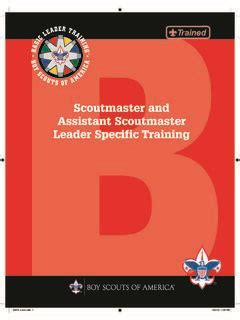 Scoutmaster and Assistant Scoutmaster Leader Specific … / scoutmaster ...