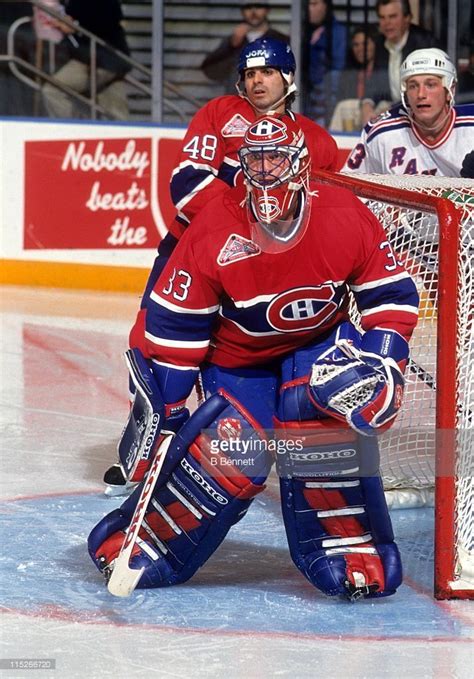 goalie-patrick-roy-of-the-montreal-canadiens-defends-the-net-during ...