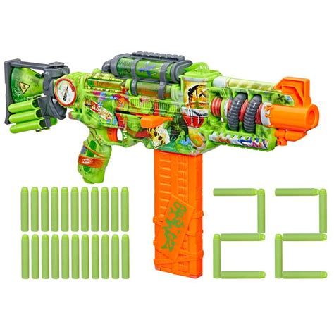 Nerf Zombie Corrupter Dart Blaster, 22 Nerf Elite Darts, Outdoor Games ...