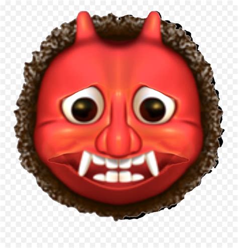 Emoji Oni Devil Demon Iosemoji Vampire Mask Evil Red - Apple Ogre Emoji,Fangs Emoji - free ...