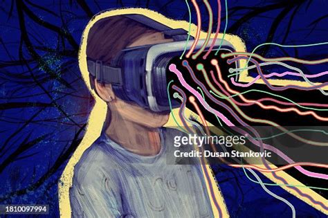 Girl In Vr Digital Glasses High-Res Vector Graphic - Getty Images