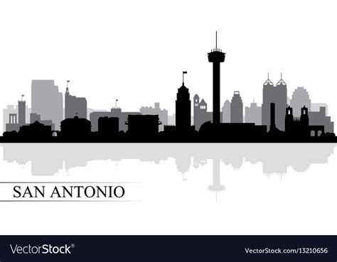 San antonio city skyline silhouette background Vector Image