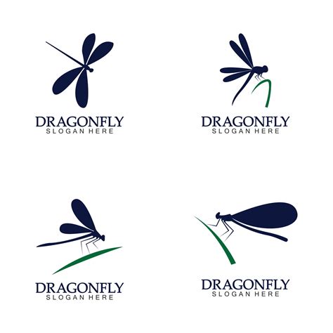 Dragonfly Logo Vector icon 2495865 Vector Art at Vecteezy