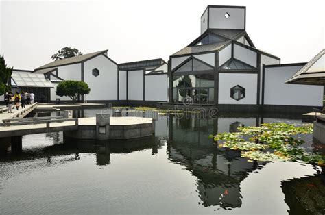 The Architecture of Suzhou Museum at Suzhou, China. Stock Photo - Image of buillding, blue: 57643208