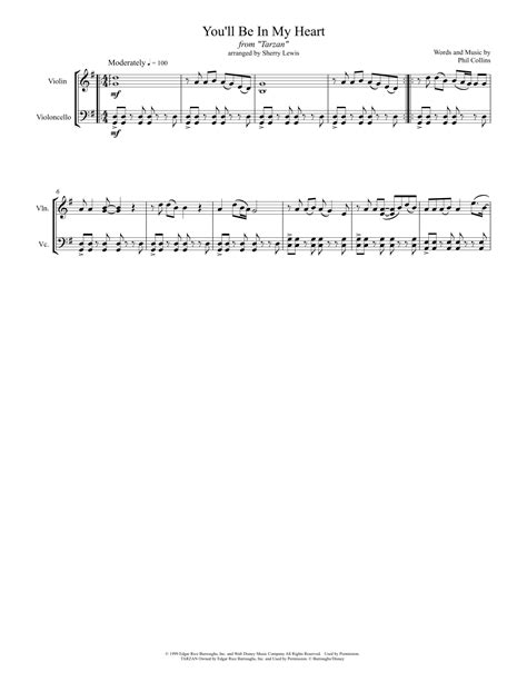 You'll Be In My Heart (arr. Sherry Lewis) Sheet Music | Phil Collins ...