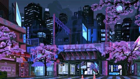 Sakura midnight train『PC』 [Video] | Computer wallpaper desktop ...