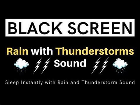 10 Hours Black Screen Rain and Thunderstorms Sound for Deep Sleeping ...