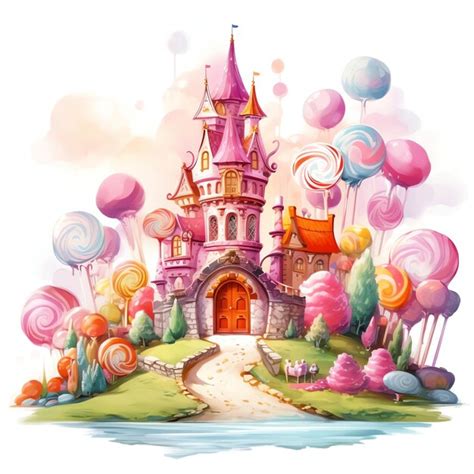 Premium AI Image | Candy Kingdom beautiful sweets candyland fairytale