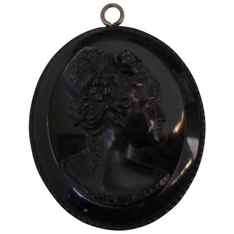 Whitby Jet Cameo Pendant, Victorian Mourning Jewelry | Cameo pendant, Mourning jewelry, Black ...