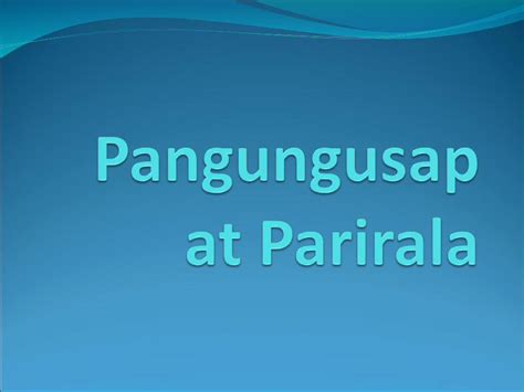 (PPT) Pangungusap at parirala - DOKUMEN.TIPS