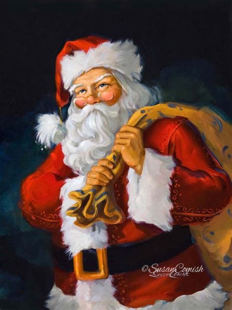 Susan Comish Art Santa Claus