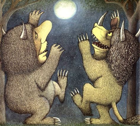 Maurice Sendak "Where The Wild Things Are" | Fantasy wall art, Kids room art, Illustration