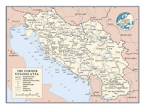 Yugoslavia Political Map