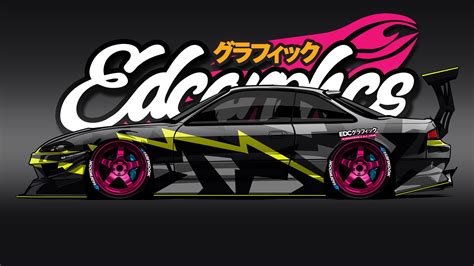 EDC Graphics Nissan Silvia S14 Nissan Render Japanese Cars JDM Side ...