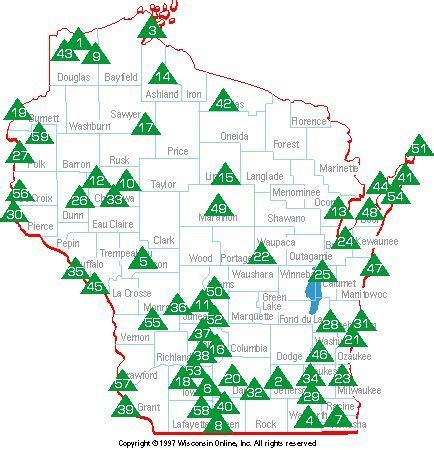 Wisconsin State Parks, Forests, Recreation Areas. Scroll the list below ...