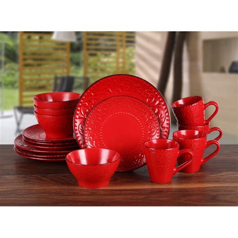 Lorren Home Trends Lorren Stoneware Dinnerware Set - Service for 4 & Reviews | Wayfair