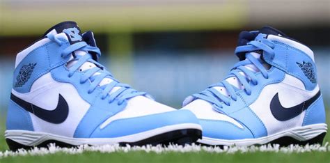 A Closer Look at the Air Jordan 1 Cleats for Tar Heel Football | Nice Kicks