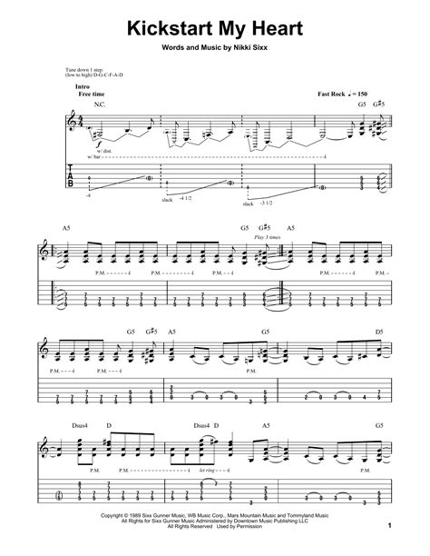 Kickstart My Heart by Motley Crue - Guitar Tab Play-Along - Guitar Instructor