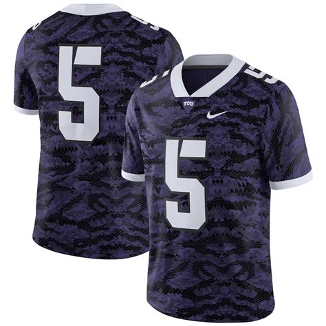 Nike #5 TCU Horned Frogs Purple Limited Football Jersey