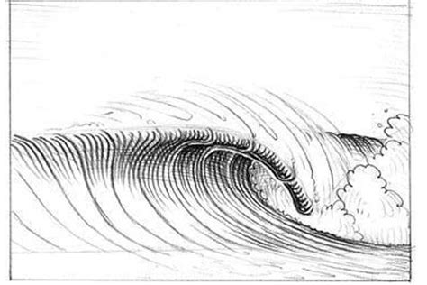 How to draw Waves: Simple, Step By Step and two option | Ocean drawing, Ocean wave drawing, Wave ...