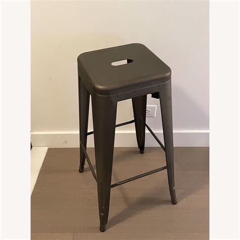 30 Inches Backless Metal Bar Stools (Set of 4) - AptDeco