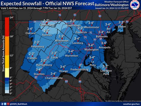 National Weather Service Releases First Expected Snowfall Map For ...