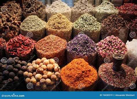 Arabic Spices at Spice Soukh - Deira, Dubai, UAE. Stock Image - Image ...