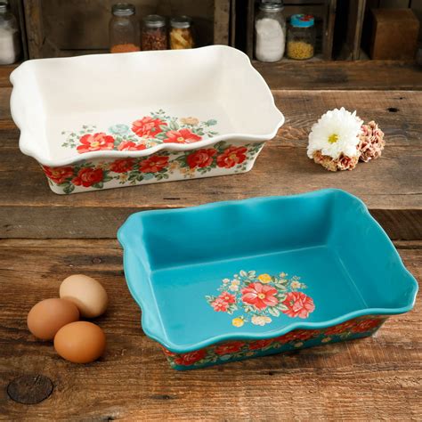 The Pioneer Woman Vintage Floral 2-Piece Bakeware Set - Walmart.com ...