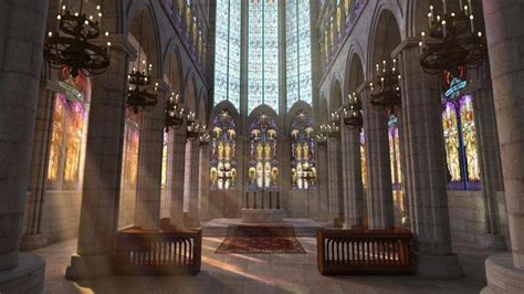 ArtStation - Gothic Cathedral Interior, David Luna | Gothic interior ...