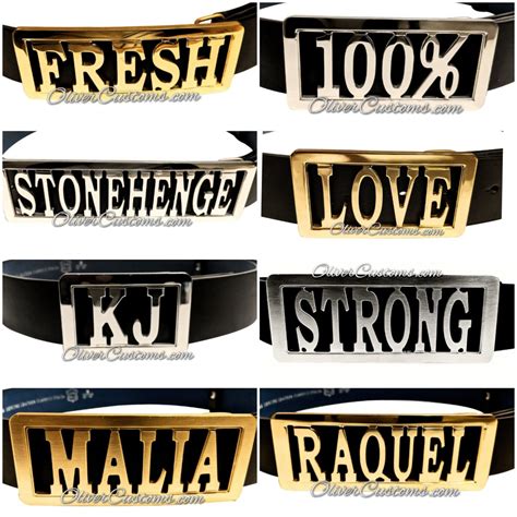 custom name belt buckle