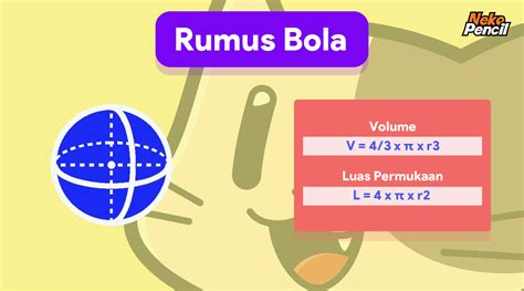 Rumus Bola : Luas Purmukaan, Volume dan Contoh Soal - Nekopencil