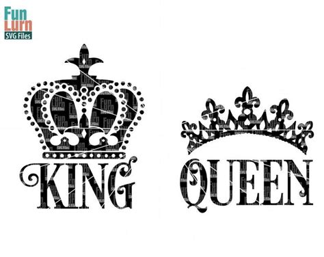 King SVG, Queen SVG , King Crown, Queen Crown, Svg Design, Svg Png Dxf ...