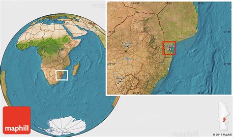 Satellite Location Map of Maputo