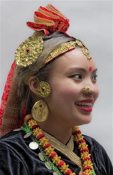 Nepalese Parade NYC 5_22_16,nepalese woman in traditional dress Photograph by Robert Ullmann