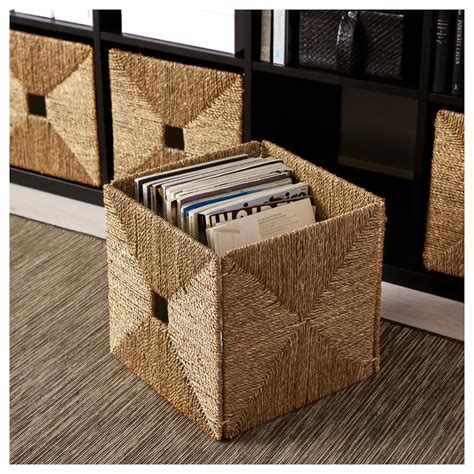 KNIPSA Basket, seagrass - IKEA | Kallax shelf, Kallax, Seagrass basket