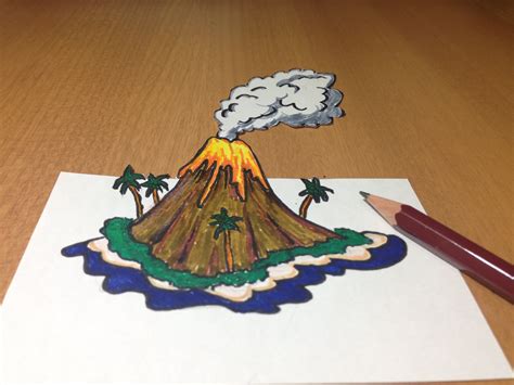 Volcano Cartoon Drawing at GetDrawings | Free download